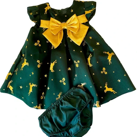 long flowy dress James & Lottie Child Size 4 Green Christmas Dress main image 0